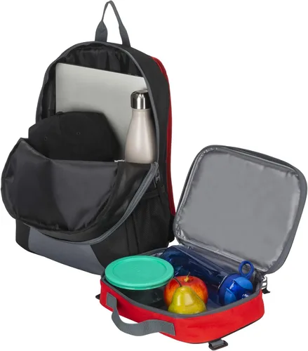 Miniatura 4 de PUMA - Combo de juego de mochila y lonchera para niños NegroGrisRojo