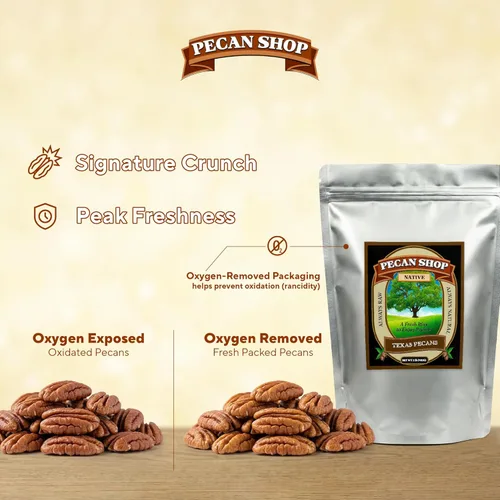 Miniatura 4 de Pecan Shop Nueces pecanas nativas de Texas sin pasteurizar sin pasteurizar sin pasteurizar, cosechadas de forma silvestre y probadas, mitades