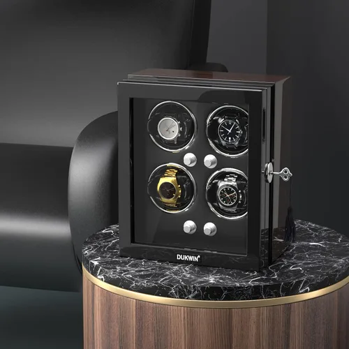 Miniatura 6 de DUKWIN - Enrolladora de reloj para relojes automáticos con pantalla táctil LCD, caja automática con control remoto para relojes 346912