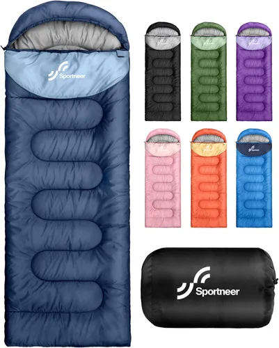 Miniatura 13 de Sportneer Sleeping Bag for Adults & Kids, Cold Weather & Warm Waterproof Camping Sleeping Bag, Compact Portable for Camping Hiking & Travel Negro