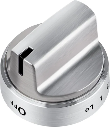 WB03X24818 - Perillas de estufa de gas con aspecto de acero inoxidable, pomos de control de quemador de cocina de plástico, compatibles con perilla