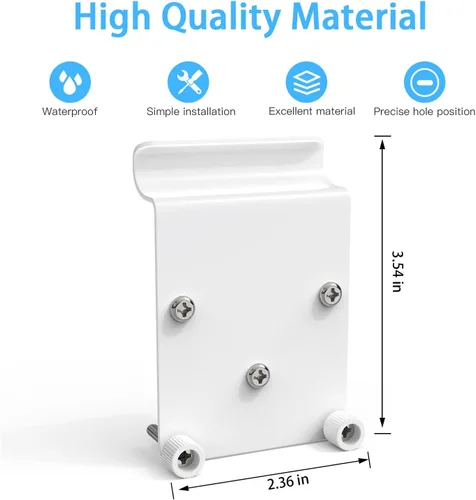 Miniatura 3 de Clips laterales de vinilo compatible con Eufy SoloCam S340/SoloCam E30 - Cámara de seguridad solar para exteriores (paquete de 1, blanco)