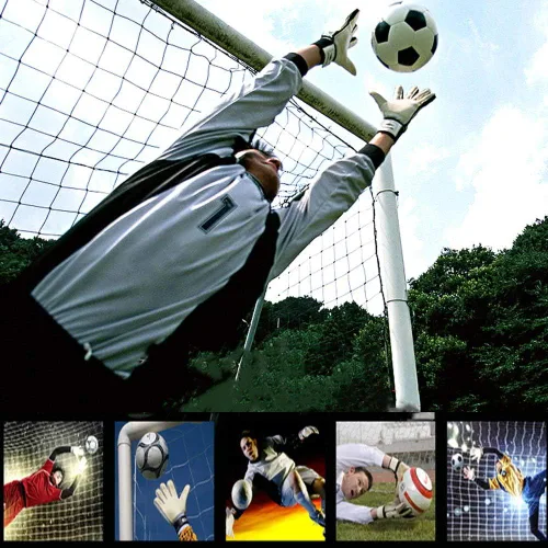 Miniatura 7 de Guantes de portero de portero de fútbol para deportes al aire libre, protectores de dedos, talla 5-7, unisex, niños y jóvenes Azul