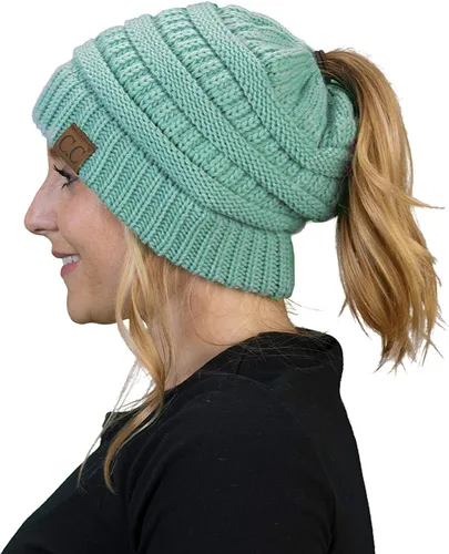 Miniatura 65 de Funky Junque - Gorro para mujer con ranura para cola de caballo