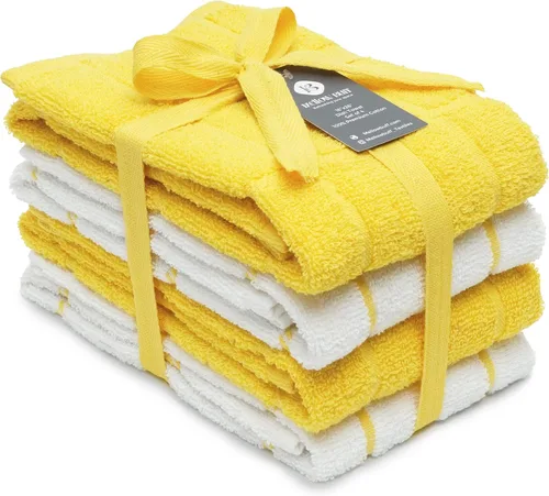 Miniatura 24 de Toallas de cocina 100% algodón de terry Mellow Buff, paquete de 4, 16 x 26 pulgadas, toallas de cocina súper suaves y absorbentes, perfectas