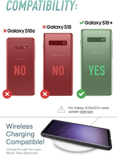Miniatura 6 de Smartish Funda tipo cartera para Galaxy S10 Plus - Wallet Slayer Vol. 1 [funda protectora para tarjetas de crédito con agarre para Samsung] (seda)