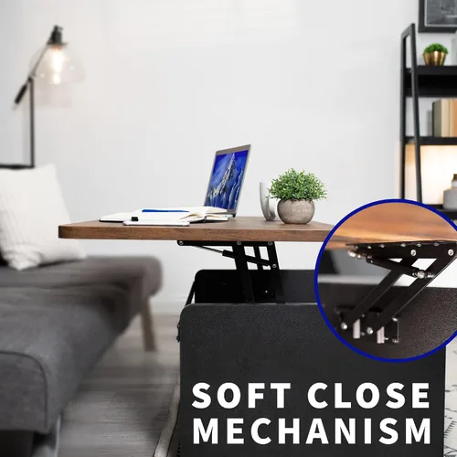 Miniatura 4 de VIVO Bisagras de mecanismo de elevación de mesa de centro (x2), accesorios asistidos neumáticos, juntas de mesa para muebles, bisagras elevadoras