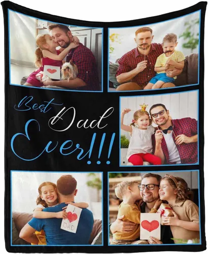 Miniatura 26 de InterestPrint Manta de amor personalizada con texto en inglés "To Dad, Even When I Not Close by,I Want You to Know I Love and Appreciate You We Love