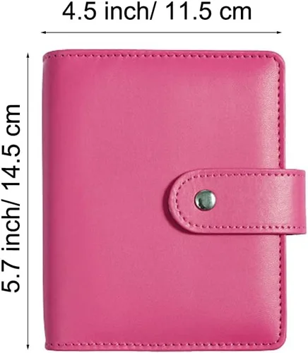 Miniatura 3 de Juego de carpetas presupuestarias A7, mini organizador de dinero para ahorrar efectivo, sistema de sobres de relleno de efectivo, carpetas Rojo rosa