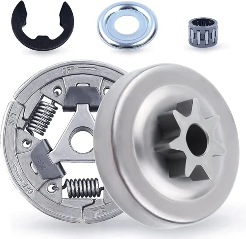 Adefol Motosierra 3/8 "-7T Spur Embrague Tambor Sprocket Bearing Kit 5pcs para Stihl MS391 MS311 Piezas de repuesto con Cojinete de Aguja Embrague
