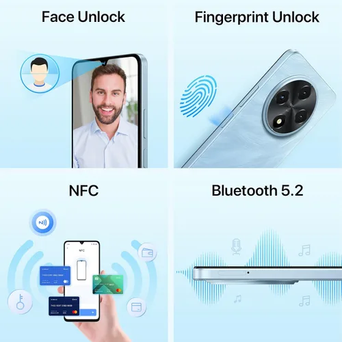 Miniatura 7 de UMIDIGI G100 Teléfono celular desbloqueado Android 14, pantalla HD+ de 6.9" a 120Hz, Octa-core 16GB + 256GB Expand 1TB, GPS, teléfono inteligente
