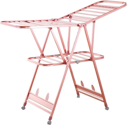UNNS Tendedero plegable para colgar en el suelo, para colgar en el suelo, para secar ropa, de aleación de aluminio, para interiores y exteriores,