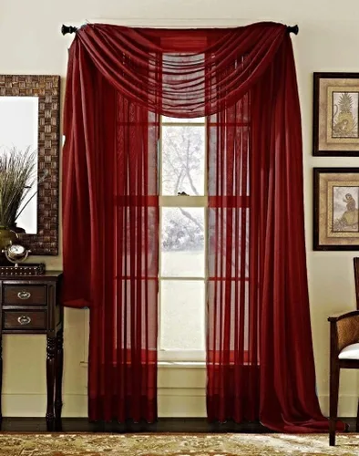 Miniatura 7 de Pañuelo Luxury Discount semitransparente para ventana, de color liso
