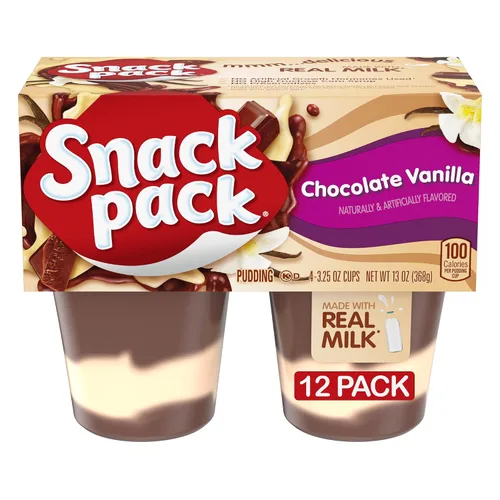 Miniatura 15 de Snack Pack Tazas de pudín con sabor a pastel de crema de plátano, 3.25 onzas, 4 unidades (paquete de 12)