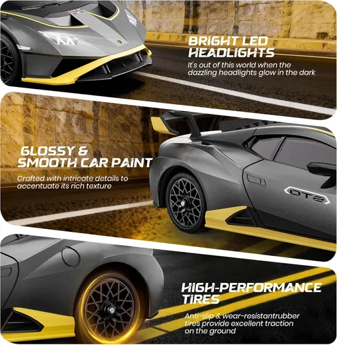 Miniatura 9 de Lamborghini - Auto de control remoto, escala 1:18, auto de juguete Lamboghini con licencia oficial, autos RC geniales para niños y adultos de 4, 5