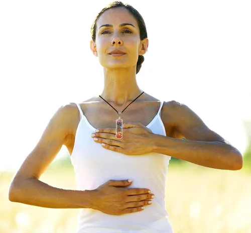 Miniatura 3 de Juego de 7 chakras para mujeres y hombres, cuentas de piedra de lava, pulsera de curación de yoga con piedras reales para la ansiedad y meditación