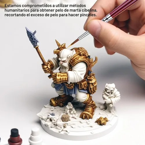 Miniatura 3 de Pinceles de Pintura en Miniatura Kolinsky Sable - Golden Maple Professional Pincel de Punta Ultrafina para Miniatura, Pintura de Modelos y Detalles