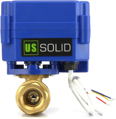 Miniatura 11 de Válvula de bola motorizada de 1/2 pulgada U.S. Solid Brass 9-24V AC/DC de 3 cables con cierre automático de puerto completo con anulación manual