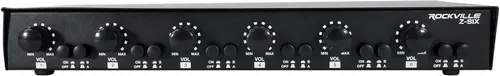 Rockville Z-SIX - Zoner de audio de 6 zonas de 300 W, 8 ohmios, control multihabitación, entradas de fuente dual, control de volumen, para sistemas