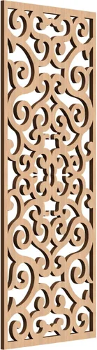 Miniatura 177 de Eveline - Paneles decorativos de pared de madera con calado, 13 3/8 pulgadas de ancho x 34 3/8 pulgadas de alto x 3/8 de alto, roble rojo rojo