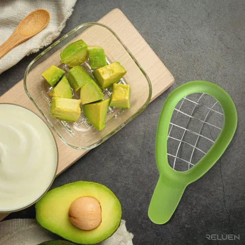 Miniatura 6 de Herramienta para cortar aguacate – Cuber de aguacate de 3.2 x 6.3 pulgadas con mango ergonómico, fácil de usar y limpiar, plástico de grado