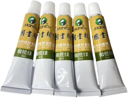 Miniatura 4 de Easyou Dibujo de acuarela de tubos de color de pintura china de gran tamaño de Marie's 0.4 fl oz* 5pcs No. 302 Scarlet