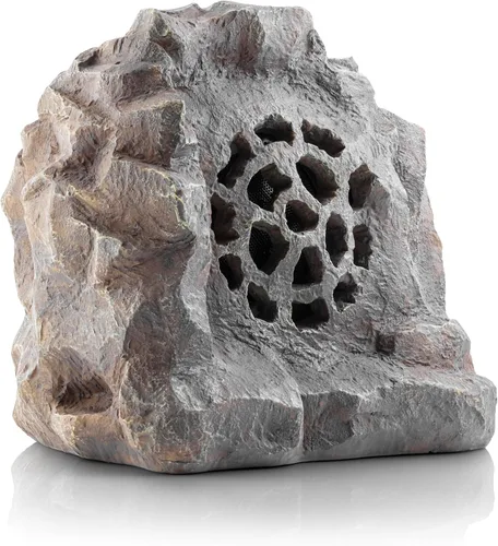 Alpine Corporation 27,9 cm de alto Altavoz impermeable inalámbrico con Bluetooth alimentado por energía solar con rango de 15 metros, sonido de alta