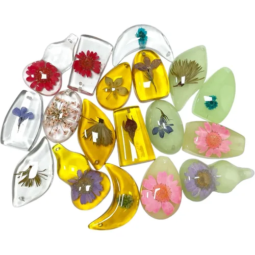 Miniatura 11 de 8 piezas de fósiles de ámbar con insectos, colgantes de fósiles de ámbar BOSOIRSOU, diferentes especímenes de insectos, insectos preservados