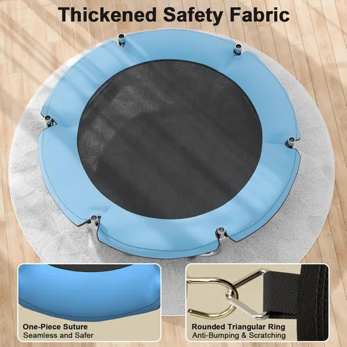 Miniatura 5 de 60" Trampoline for Kids with Enclosure Net,500lbs Capacity Toddler Trampolines Indoor & Outdoor,Kids Trampoline with 5ft Adjustable Gymnastic