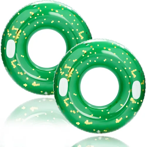 Miniatura 14 de Anillo de natación grande con asas para adultos, anillos clásicos de piscina de 47 pulgadas, tubos interiores de piscina, flotadores inflables