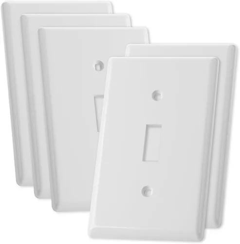 Miniatura 17 de Bates- Cubierta para interruptor de luz, cubiertas de placa de interruptor, paquete de 10, cubierta de interruptor de luz individual, 1 banda, Blanco