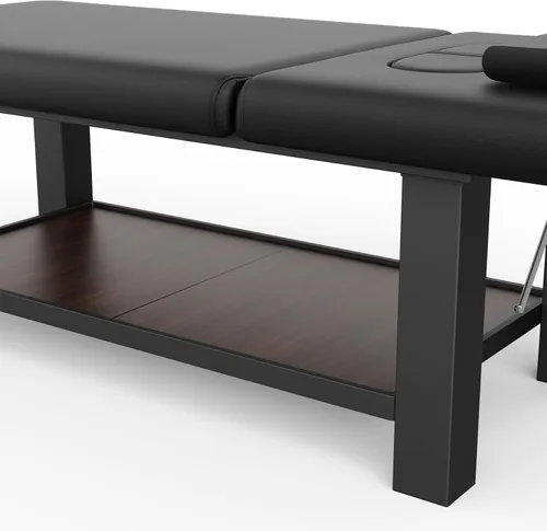 Miniatura 8 de Mesa de masaje estacionaria resistente con pecho abierto y reposacabezas para mesa de tratamiento, mesa de terapia física, cama de masaje facial