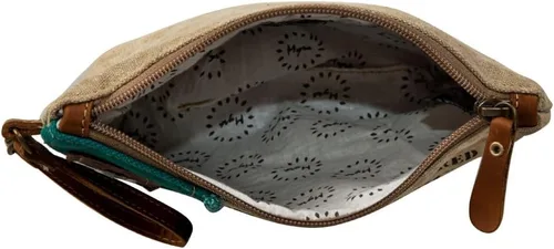 Miniatura 6 de Bolso de cuero occidental para mujer - Bolso de mano de lona reciclada