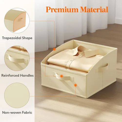Miniatura 5 de Lifewit - Cestas organizadoras para armario, cestas trapezoidales medianas de almacenamiento para estante, paquete de 6 unidades, cestas