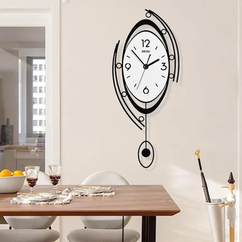 Miniatura 6 de Reloj de pared Reloj de péndulo 3D Forma de ojo Diseño moderno Decoración de arte para oficina en casa
