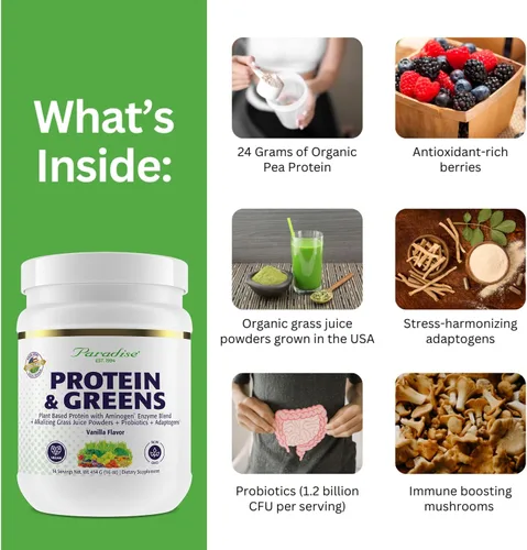 Miniatura 2 de Paradise Herbs Proteína de guisante en polvo, orgánica, keto, paleo, vegano, sin OMG, sin gluten, sin sabor, 15 porciones, 450 g (15.87 oz)