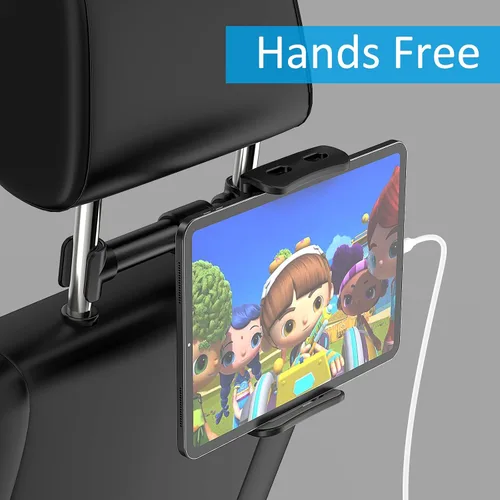 Miniatura 6 de Soporte para asiento trasero para reposacabezas de automóvil, soporte para teléfono/tableta, soporte para dispositivos ajustables