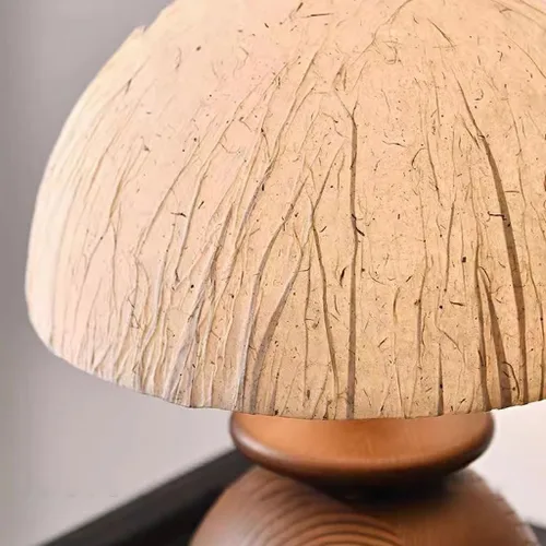 Miniatura 3 de BGGJJ Lamp for Desk Retro Style Mushroom Table Lamp Bedroom Atmosphere Light Solid Wood Bedside Lamp Desk Lamps for Home Office