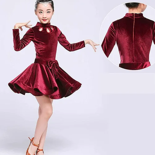 Miniatura 2 de Vestido de baile latino para niña, disfraz de baile, salsa, concurso de tango, ropa de baile, escenario, ropa de actuación, 2,160