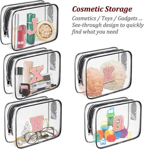 Miniatura 3 de Bolsa de aseo transparente Fodofodo, bolsa de aseo de viaje portátil, bolsa de maquillaje impermeable, organizador de almacenamiento de cosméticos