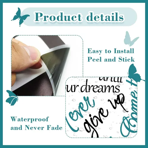 Miniatura 3 de Calcomanías de vinilo para pared, con frases motivacionales, para mujeres, adultos, dormitorio, sala de estar, oficina, baño