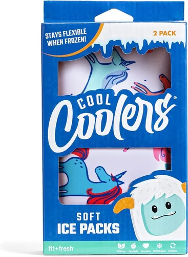 Miniatura 5 de Cool Coolers by Fit & Fresh - Paquete de 2 paquetes de hielo suave, de nailon elástico flexible, reutilizables, para loncheras y enfriadores, rayas