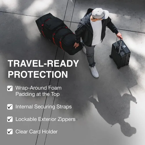 Miniatura 4 de Ghost Golf AWOL - Bolsa de viaje de golf para aerolíneas con ruedas, funda de viaje acolchada suave para palos de golf que se adapta a todas
