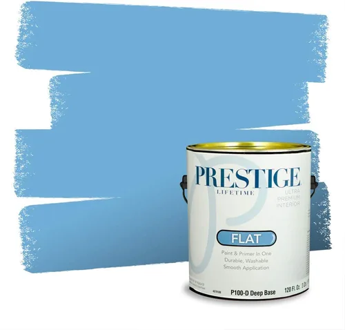 Miniatura 1555 de Pintura Exterior + imprimación PRESTIGE, todo-en-uno, 1 galón, acabado mate, color comparable al Valspar* Royal Gray* VS151-Gris real
