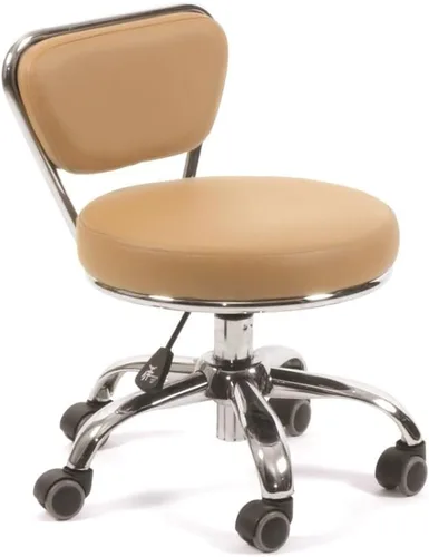 Miniatura 8 de Dayton Asiento con ruedas para garaje (negro mate) neumático, taburete corto con altura ajustable de 13 a 15 pulgadas, perfecto para oficina