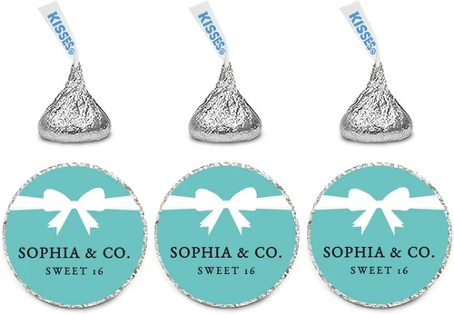 Miniatura 8 de Andaz Press Etiquetas adhesivas de gota de chocolate personalizadas individuales, Emma & Co Baptism, paquete de 216, nombre personalizado, se adapta