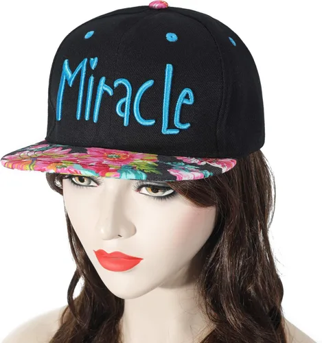 Miniatura 2 de ZLYC - Gorra de béisbol para mujer con impresión Tropical Floral neón con palabra Bordada - Snapback