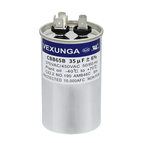 Miniatura 9 de VEXUNGA - 25/5 uF 25+5 MFD 370V o 440V Condensadores redondos de arranque dual 25 5 uF 370 440 Volt VAC CBB65 Condensadores para acondicionador