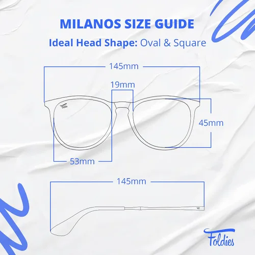 Miniatura 3 de Foldies Gafas de sol plegables polarizadas revestimiento de lente resistente a los arañazos marco plegable funda de cuero de primera calidad Milanos