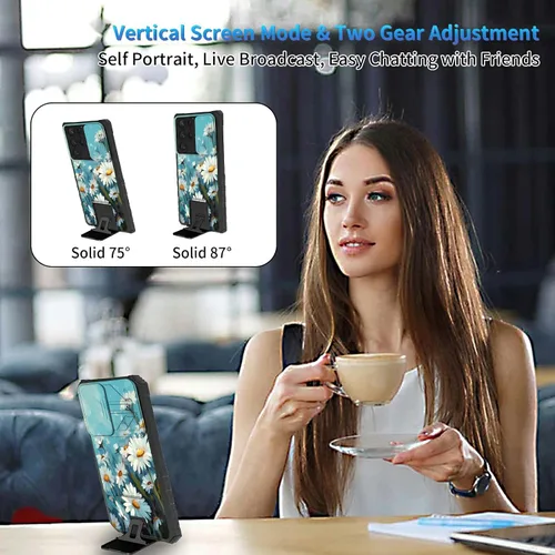 Miniatura 640 de Funda para Samsung Galaxy S22 Ultra 5G, Galaxy S22 Ultra con cubierta de cámara deslizante, funda resistente de doble capa con función atril Black